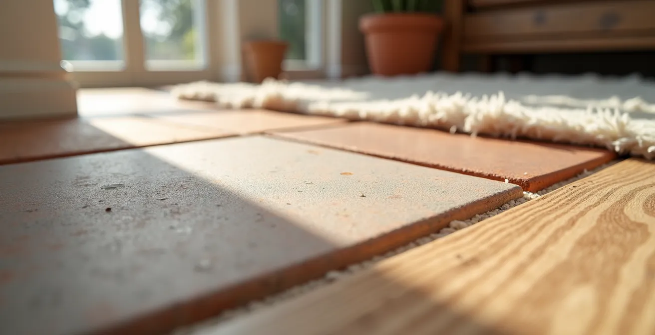 Vista detalle de tres tipos de suelos mediterráneos en un interior norteño