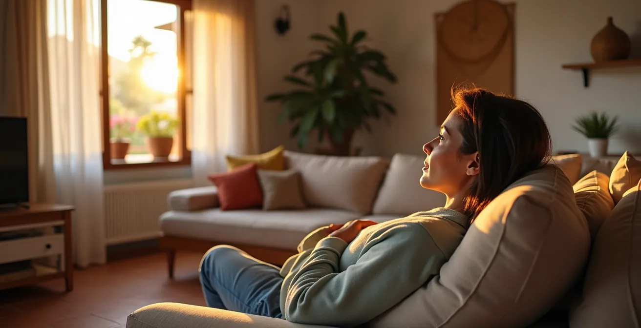 Disposición óptima entre sofá y TV de 55 pulgadas en salón