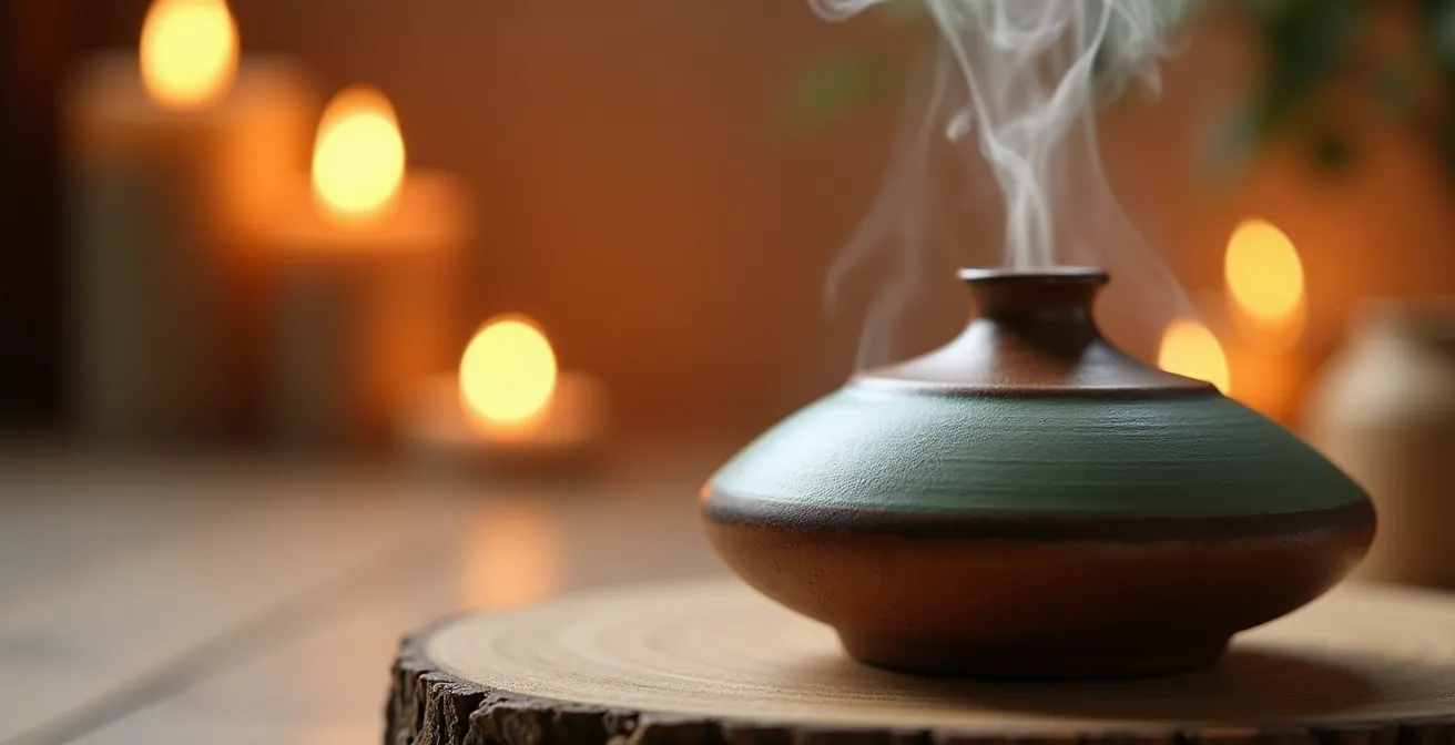 Salón transformado en espacio relajante con iluminación tenue y ambiente acogedor