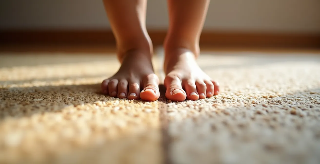 Detalle macro de texturas de sisal bouclé y fibra de coco mostrando diferencias táctiles